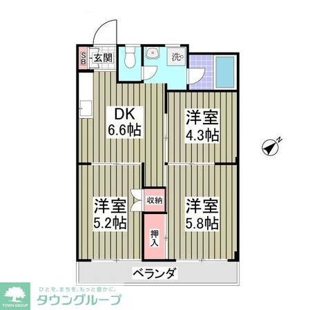 石川マンションの物件間取画像